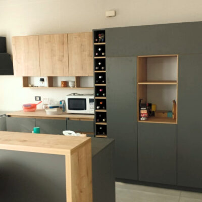 completed kitchen in use