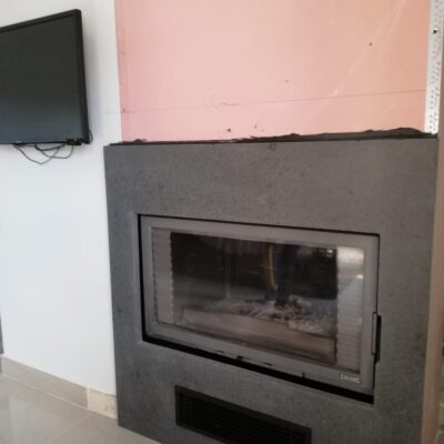 High temp gasket applied around Fireplace