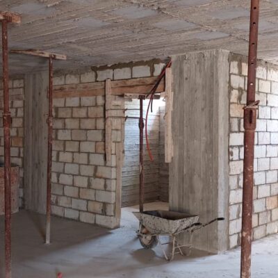 Basement formwork and blockwork