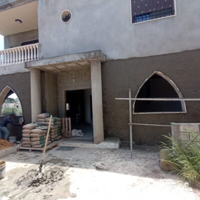 Exterior rendering Batroun Villa after block work completion