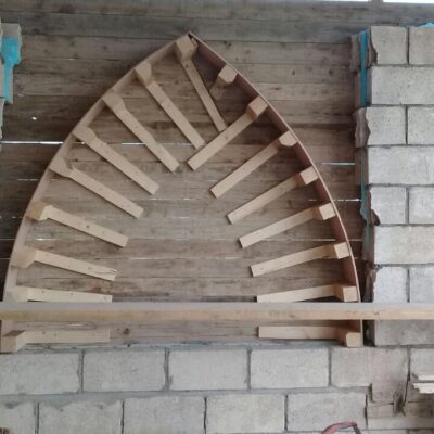blocklay + concrete form around the opening