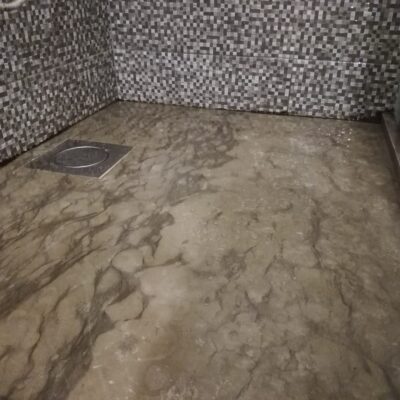 monolithic shower floor slab